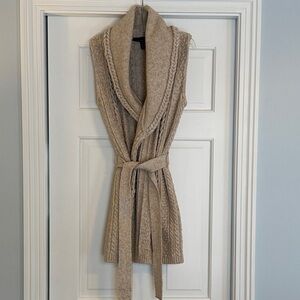 White House Black Market Beige Knit Vest